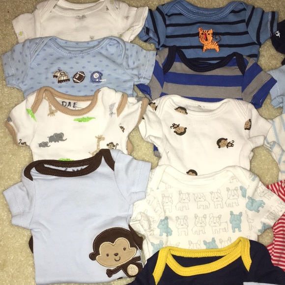 Boys Preemie Lot of Onesies - Picture 2 of 5